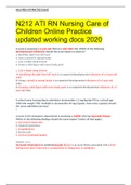 N212 ATI RN Nursing Care of Children Online Practice updated working docs 2020
