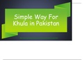 Legal Khula Procedure in Pakistan - Get Know Guide For Khula in Pakistan