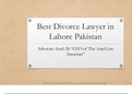 Best Divorce Lawyer in Lahore Pakistan - Solve Your Divorce Issue By Lawyer in Lahore