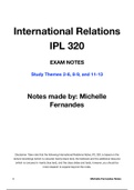 International Relations (IPL 320) Exam Notes 