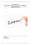 Examen 12 : Stelt een (gespecialiseerd) activiteiten programma op 
