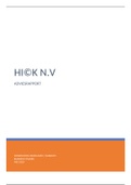 Verslag Hick bv logistiek concept