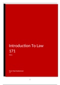 Introduction to Law 171 Summaries