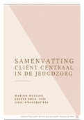 Samenvatting Cliënt centraal in de jeugdhulp, ISBN: 9789024407934  Jeugdhulp en Gehandicaptenzorg