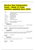 Review Test Submission: Exam - Week 11 Final solution updated docs 2020 