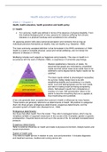 Health education and health promotion - minor global health 