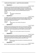 NURS 6650 FINAL EXAM 1 – QUESTION AND ANSWERS (75/75 POINTS)