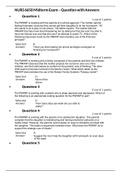 NURS 6650 MIDTERM EXAM 2 – QUESTION AND ANSWERS (75/75)