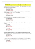 NR 341 Respiratory Practice Questions & Answers Recently Updated 2020.