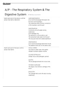 A/P - The Respiratory System and The Digestive System Flashcard 2