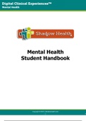 SHADOW HEALTH Mental Health Student Handbook | MENTAL HEALTH