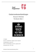 OM werkboek blok 1 Onderzoeksmethodologie Logopedie Zuyd Hogeschool