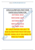 COS1511/INP1501 EXAM PACK (2014, 2015, 2016 PAPERS)