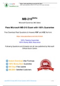 Microsoft MB-210 Practice Test, MB-210 Exam Dumps 2020 Update