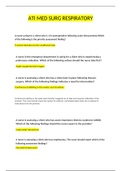 ATI MED SURG RESPIRATORY 2020 &lpar;ALREADY GRADED A&rpar;