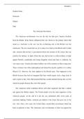 US History to 1877 - Analytical Research Essay: The American Revolution