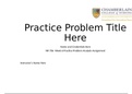 NR 706 Week 6 Assignment: Practice Problem Analysis PowerPoint (Spring 2020)