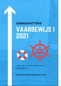 SAMENVATTING VAARBEWIJS 1 2021 - NEDERLAND - CBR - SLAAG VOOR JE EXAMEN 