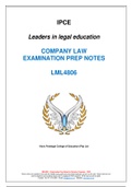 COMPANY LAW NOTES FOR EXAM