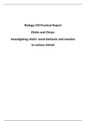 Biology 154 Animal Practical Report