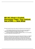 NR-361 Week 4 Graded Discussion Topic: Your Patient has a PHR…… Now What