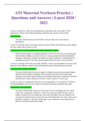 ATI Maternal Newborn Exam &sol; ATI Maternal Newborn Practice Version 1 &sol; ATI Maternal Newborn Practice Version 2 &sol; ATI RN Maternal Newborn Practice 2019 A &vert;  Highly Rated Questions and Answers &vert; LATEST