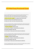 Exam (elaborations) NURSING ATI (NURSING ATI)  ATI Med-Surg Proctored Exam 2020. Study Guide