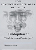Geslaagde moduleopdracht NCOI Conflicthantering en Bemiddeling