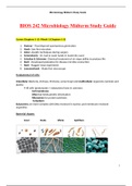 BIOS 242 Midterm Exam Study Guide (Version 2) / BIOS242 Midterm Exam Guide (Newest -2020): Microbiology: Chamberlain College Of Nursing 