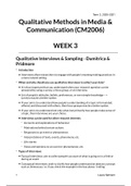Qualitative Methods in Media & Communication Week 3 Summary