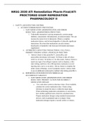 NRSG 2030 ATI Remediation Pharm Final/ATI PROCTORED EXAM REMEDIATION PHARMACOLOGY II-Completed A