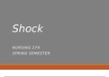 NURSING 274  4. SHOCK and MODS STUDENT study guide 100% graded A+