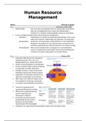 Zeer uitgebreide samenvatting Human Resource Management (HRM)