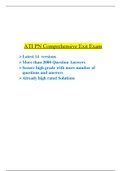 ATI PN Comprehensive Exit Exam-&lpar;14 Versions&rpar;-2000QA  &vert;Verified document to secure high score &vert; Latest 2020&sol;2021