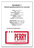 Perry Sport - Kerntaak  1 Beheert goederenstroom en voorraad