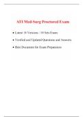 ATI Med-Surg Proctored Exam (10 Latest Versions, 2020) / Med-Surg ATI Proctored Exam (Complete Guide, Bundle Consists of Both RN and PN Version, Download any One)