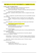 MICHIGAN STATE UNIVERSITY CARDIO EXAM 1 (NEW) | VERIFIED, 100 % CORRECT 