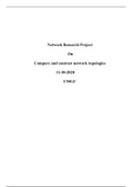 [Solved] Network Research Project Compare and contrast network topologies for merge