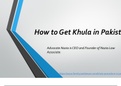 Complete Khula Procedure in Pakistan by Expert lawyer Advice