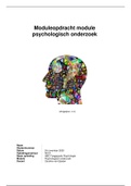 Moduleopdracht psychologisch onderzoek inleverdatum 26-11-2020, cijfer 8