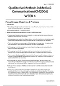 Qualitative Methods in Media & Communication Week 4 Summary