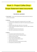 Week 3 - Project Coffee Shop - Scope Statement latest documents 2020 