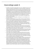 hoorcollege week 5 aantekeningen
