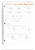  Grade 11 Functions exam summary notes, IB MATH: Trigonometry unit 