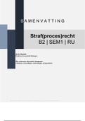 Samenvatting Straf(proces)recht B2 SEM1 RU - COMPLEET EN ACTUEEL!