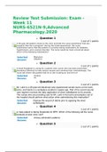 NURS 6521 / NURS-6521N-9,Advanced Pharmacology WEEK 11 LATEST GRADED A