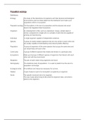 Grade 12 IEB Life Sciences/Biology Notes -  Population Ecology  (Environmental Studies)