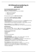 Samenvatting De Geo Klimaatvraagstukken&comma; bovenbouw vwo&comma; H3&colon; Klimaatverandering in perspectief