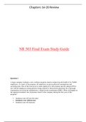 NR 503 Final Exam Study Guide 