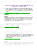 HESI Pharmacology Exam | Questions and Answers with Rationales |Highly Rated| Latest 2020 / 2021